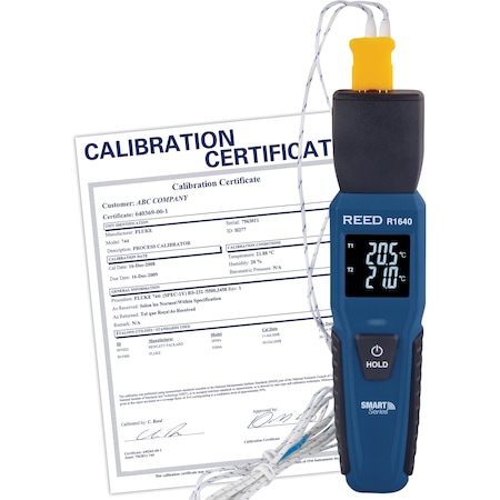 Reed Instruments REED Thermocouple Thermometer, Bluetooth Smart Series, includes ISO Certificate R1640-NIST